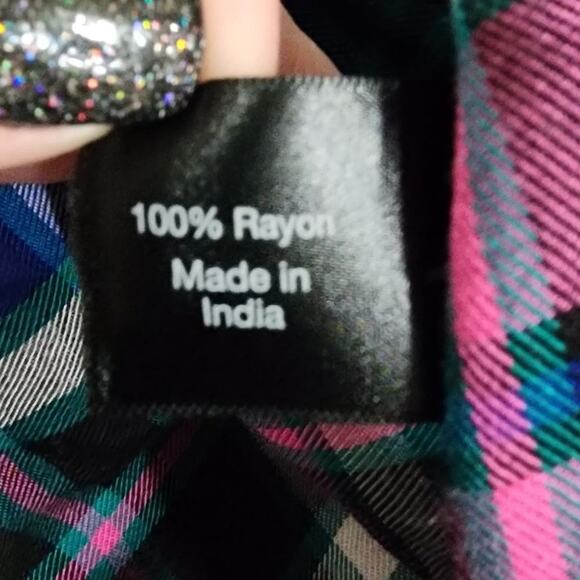 Lane Bryant pink and blue plaid high low tunic Shirt plus size 24 new!!! - Picture 10 of 12